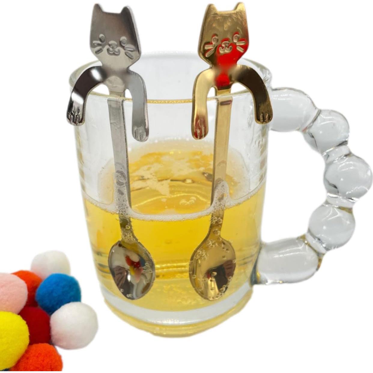 Cuchara de Gato Mini 4PCS Acero Inoxidable Lmlliang