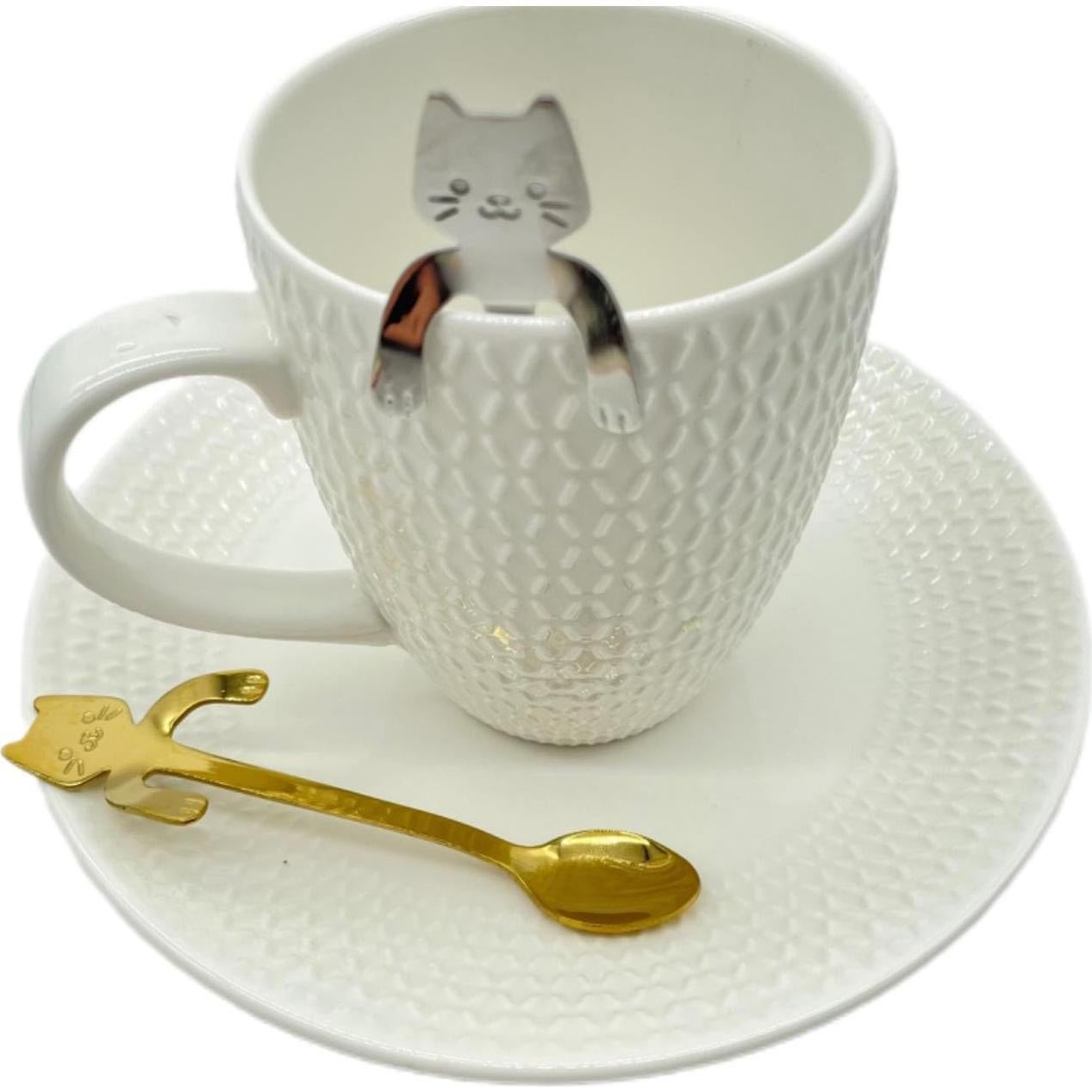 Cuchara de Gato Mini 4PCS Acero Inoxidable Lmlliang