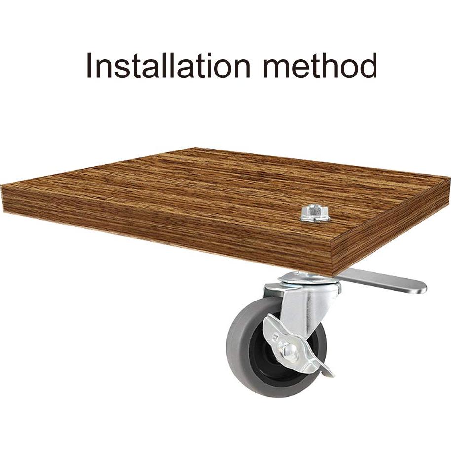 Ruedas Giratorias WH 3" con Freno Set de 4 Sin Ruido