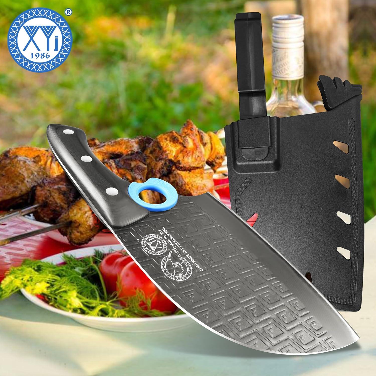 Cuchillo de Carnicero XYJ 15.24 cm Acero Alto Carbono Mango Madera