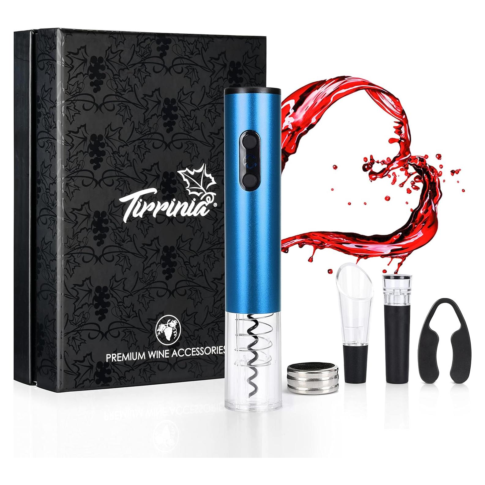 Abridor de Vino Eléctrico Tirrinia con Accesorios 5 Piezas