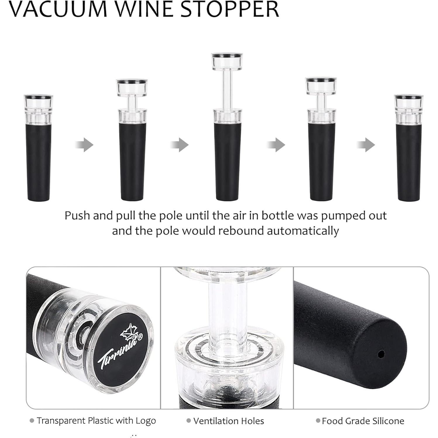 Abridor de Vino Eléctrico Tirrinia con Accesorios 5 Piezas