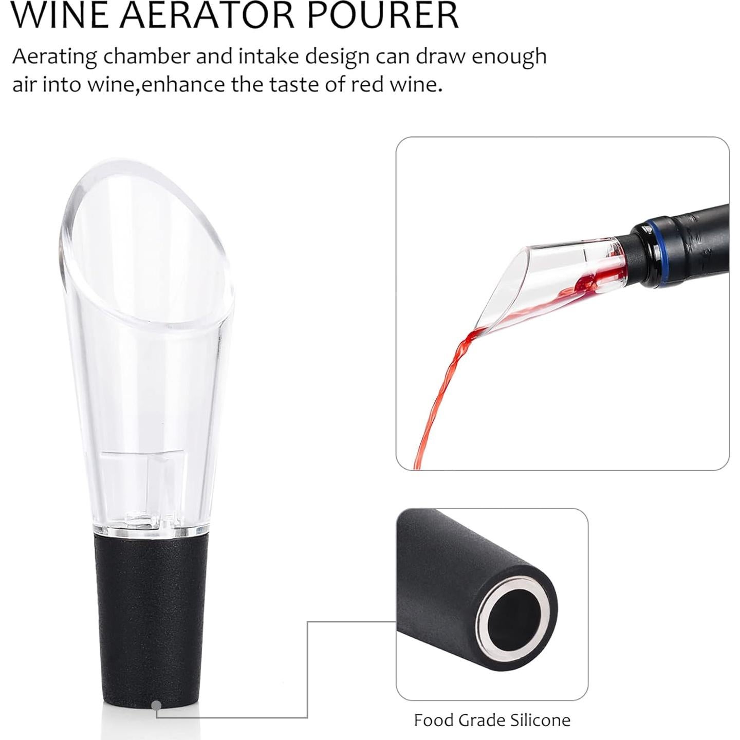 Abridor de Vino Eléctrico Tirrinia con Accesorios 5 Piezas
