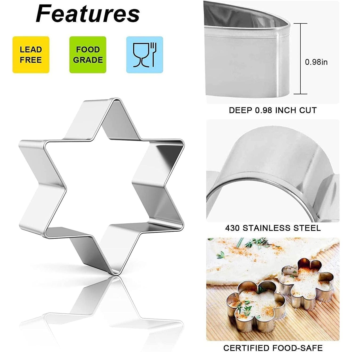 Juego de Cortadores de Galletas MIUTME Acero Inoxidable 12 Piezas