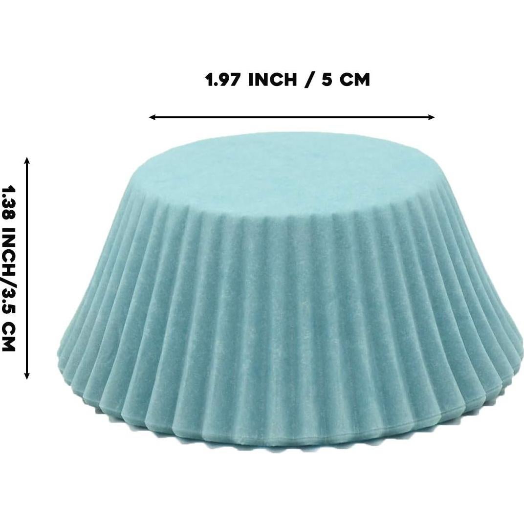 Forros para Cupcakes Mombake Azul Estándar 100 Unidades