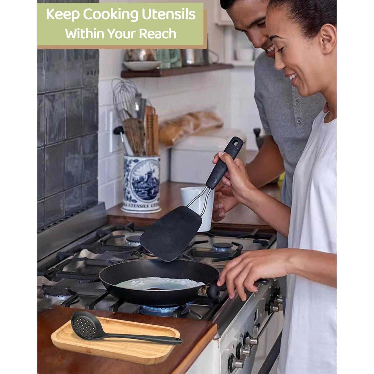 Descanso de Cuchara de Bambú Grande SIVOTAMI 24.6x14 cm