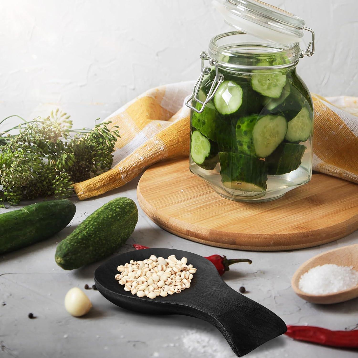 Soporte para Cuchara de Madera de Bambú Patelai 17.78 cm Negro