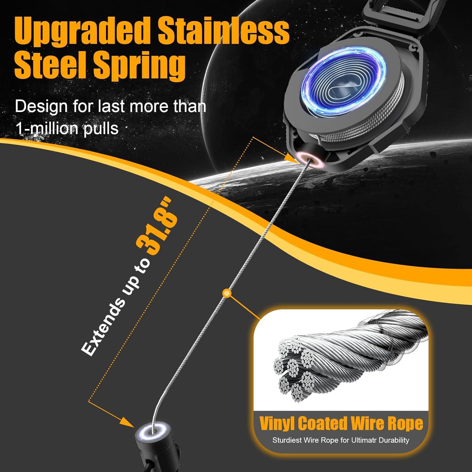 Llavero Retráctil Magnético Oaridey 80cm Soporte Insignia