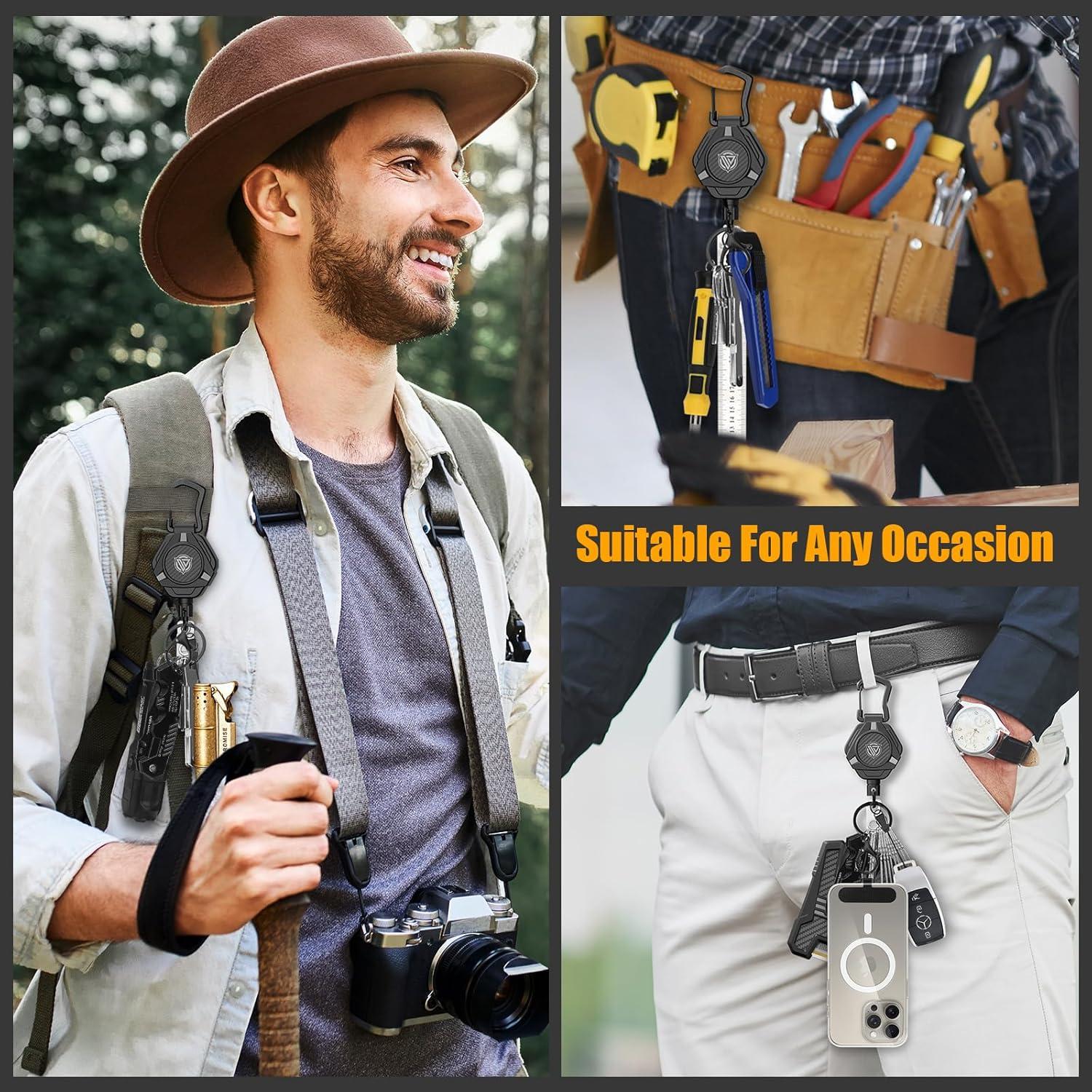 Llavero Retráctil Magnético Oaridey 80cm Soporte Insignia