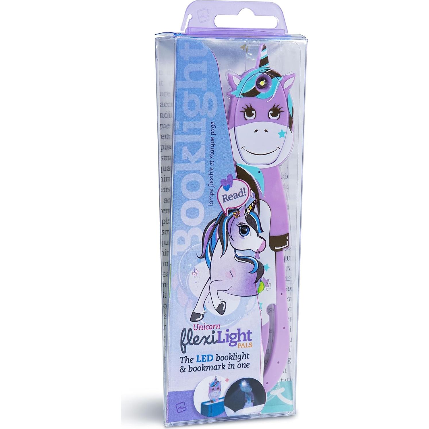Flexilight Luz de Lectura LED 2 en 1 Marcador Púrpura Unicornio