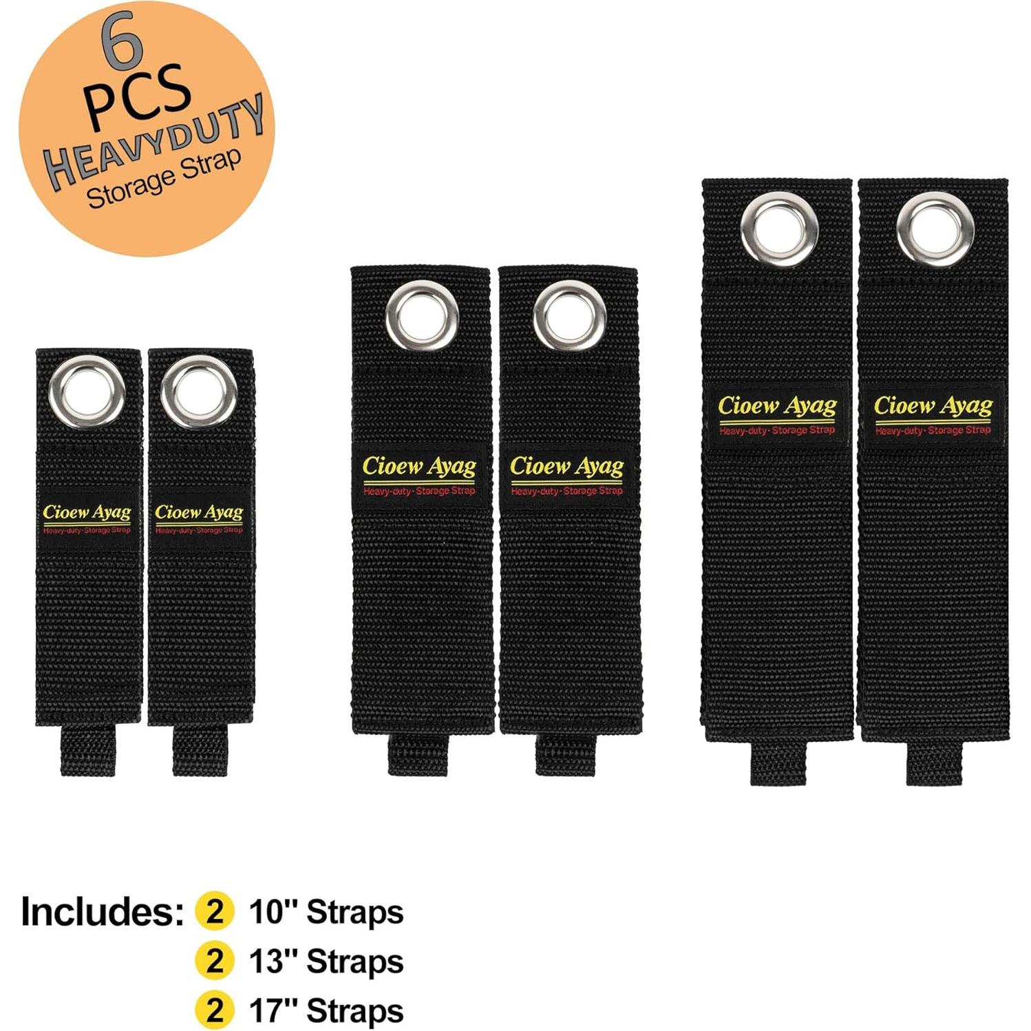 6 Piezas Correas de Almacenamiento Cioew Ayag 43 cm Rojo