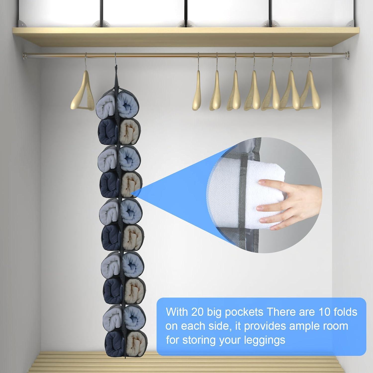 Organizador Colgante de Leggings Ioryseg 20 Bolsillos Negro