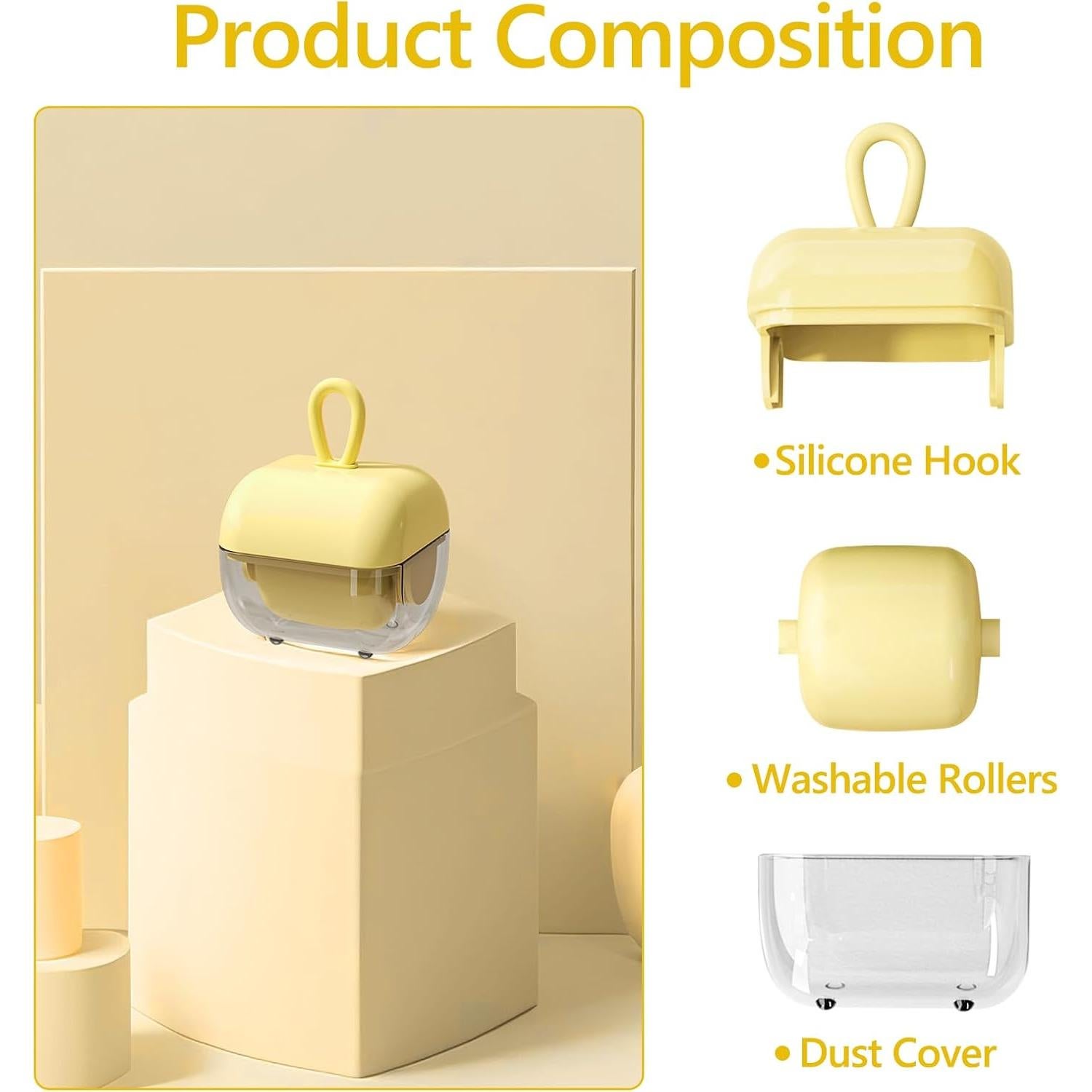 Rodillo de Pelusa Reutilizable DAECHAO Beige 1 Pack