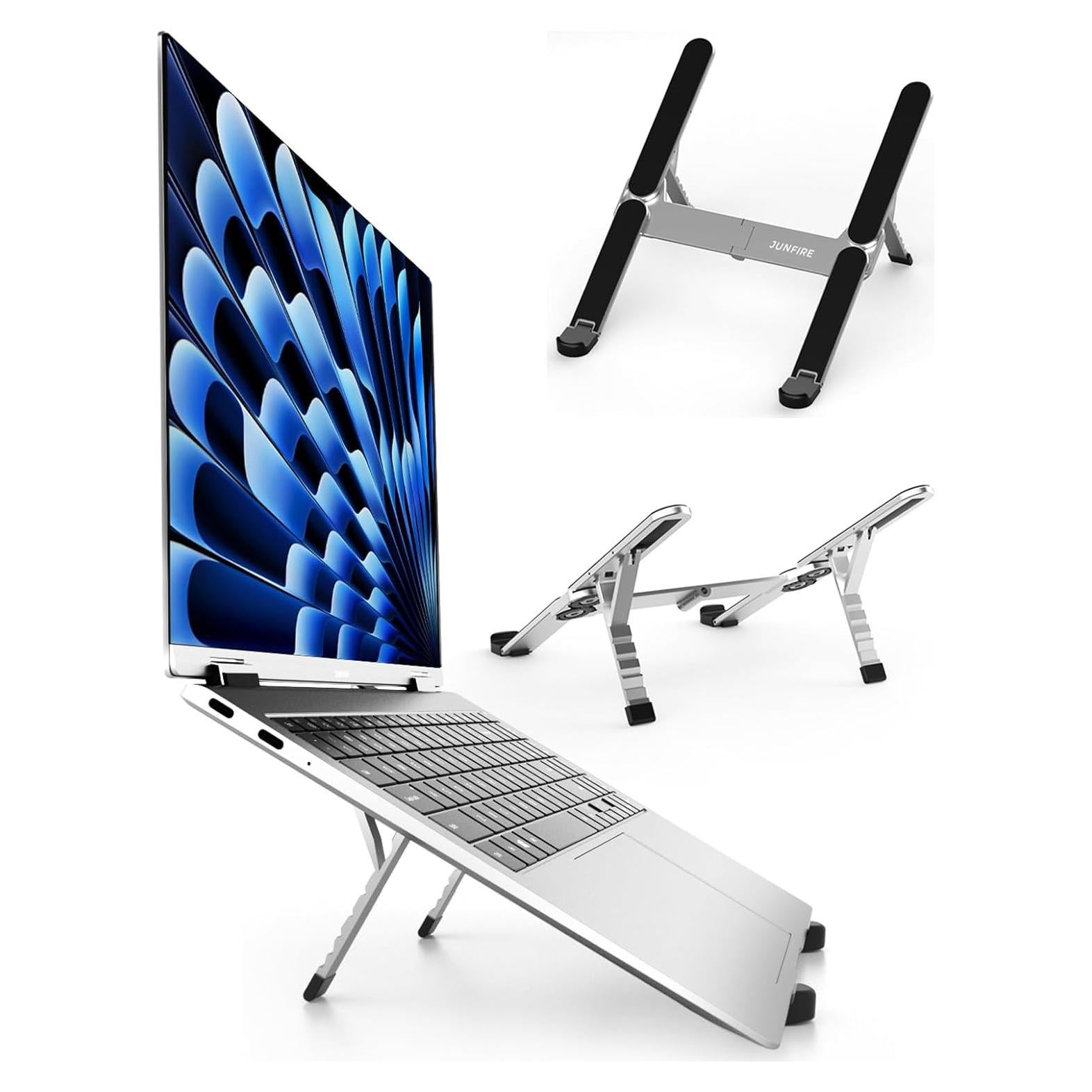 Soporte Plegable para Laptop Junfire, Aluminio, 6 Niveles, 39.6 cm