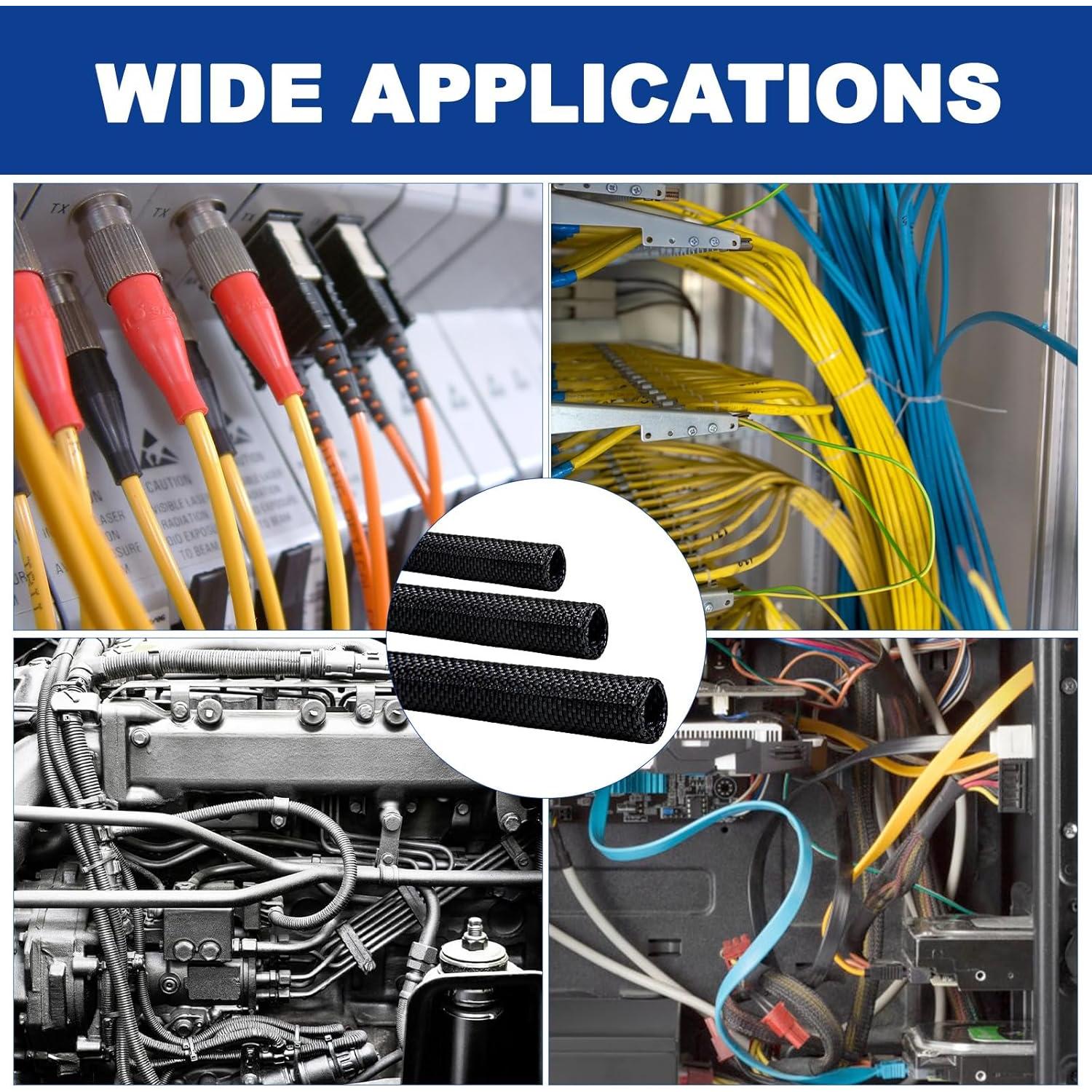 Manga de Cable Dividida Trenzada Teziicus 25 pies 1 pulgada