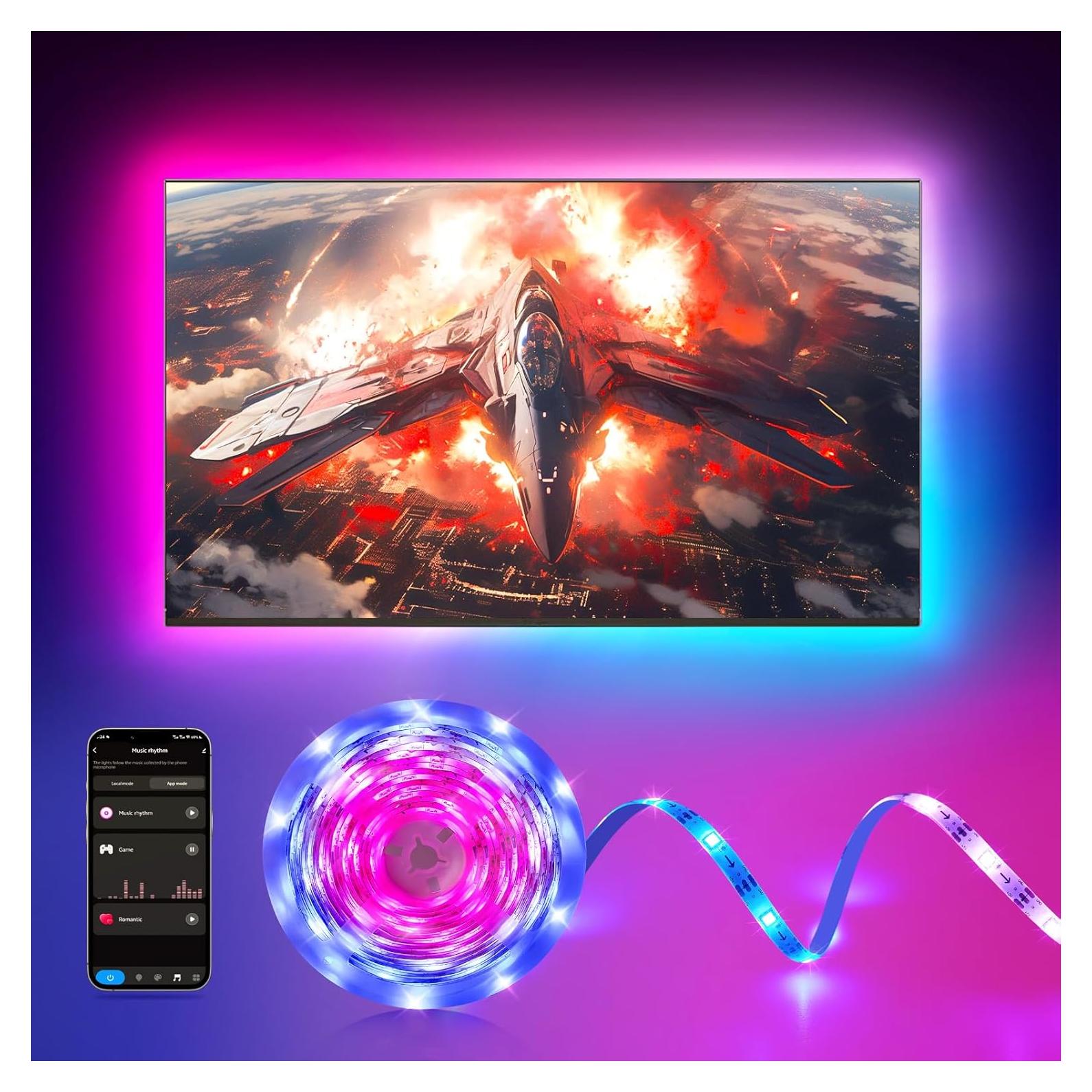 Tira de Luz LED RGB+IC 3.00m Pak para TV 32-43" Control App