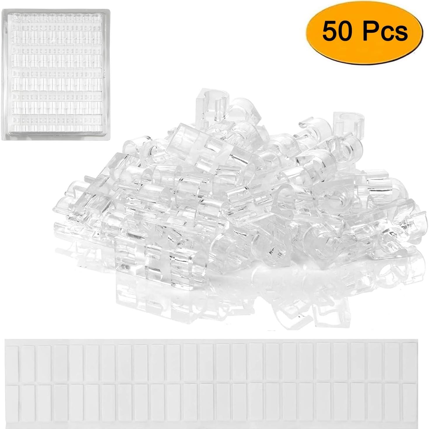 Clips Organizadores de Cables SOULWIT 50 Pcs Transparente