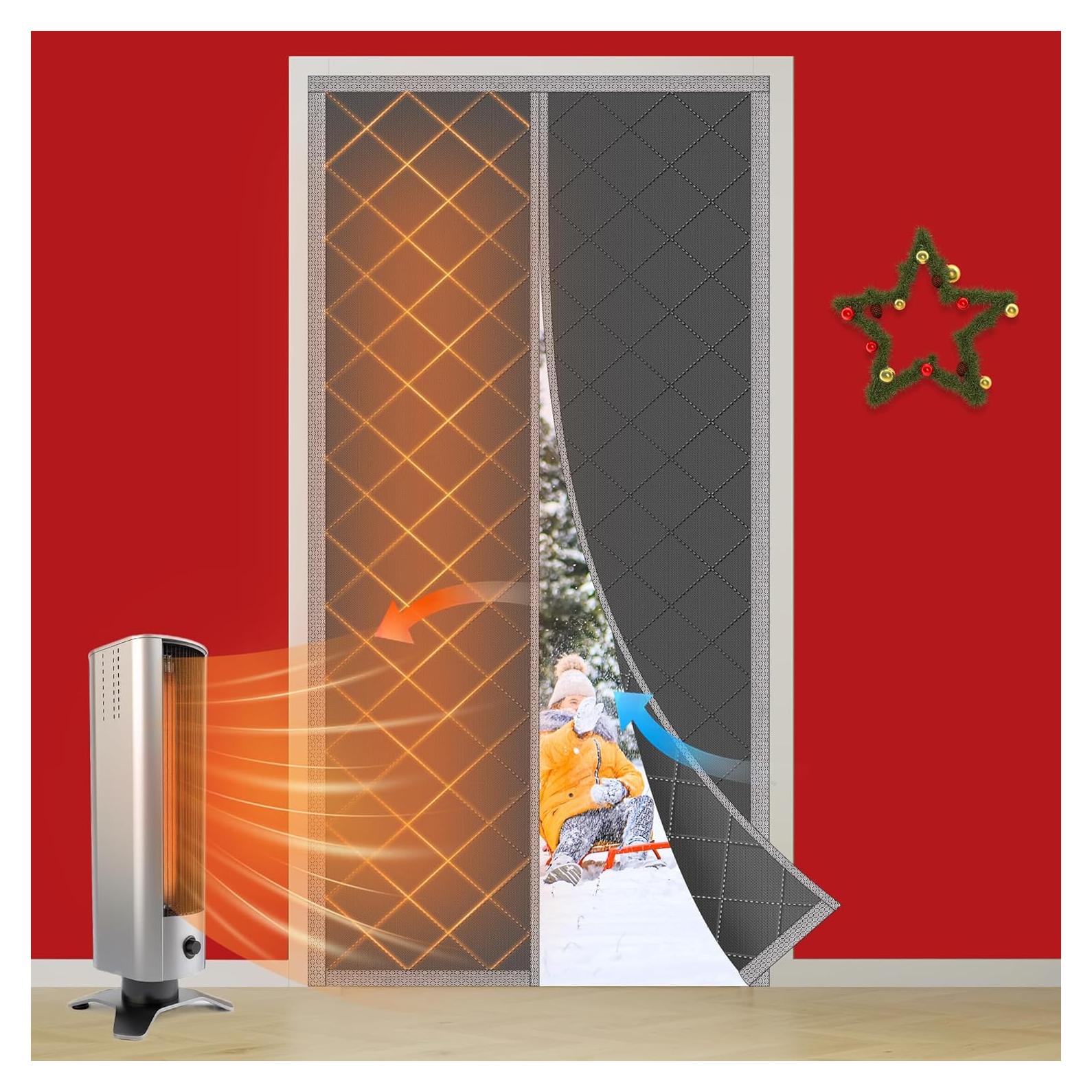 Cortina Aislante Térmica Magnética NABOWAN 81.3x203.2 cm Gris