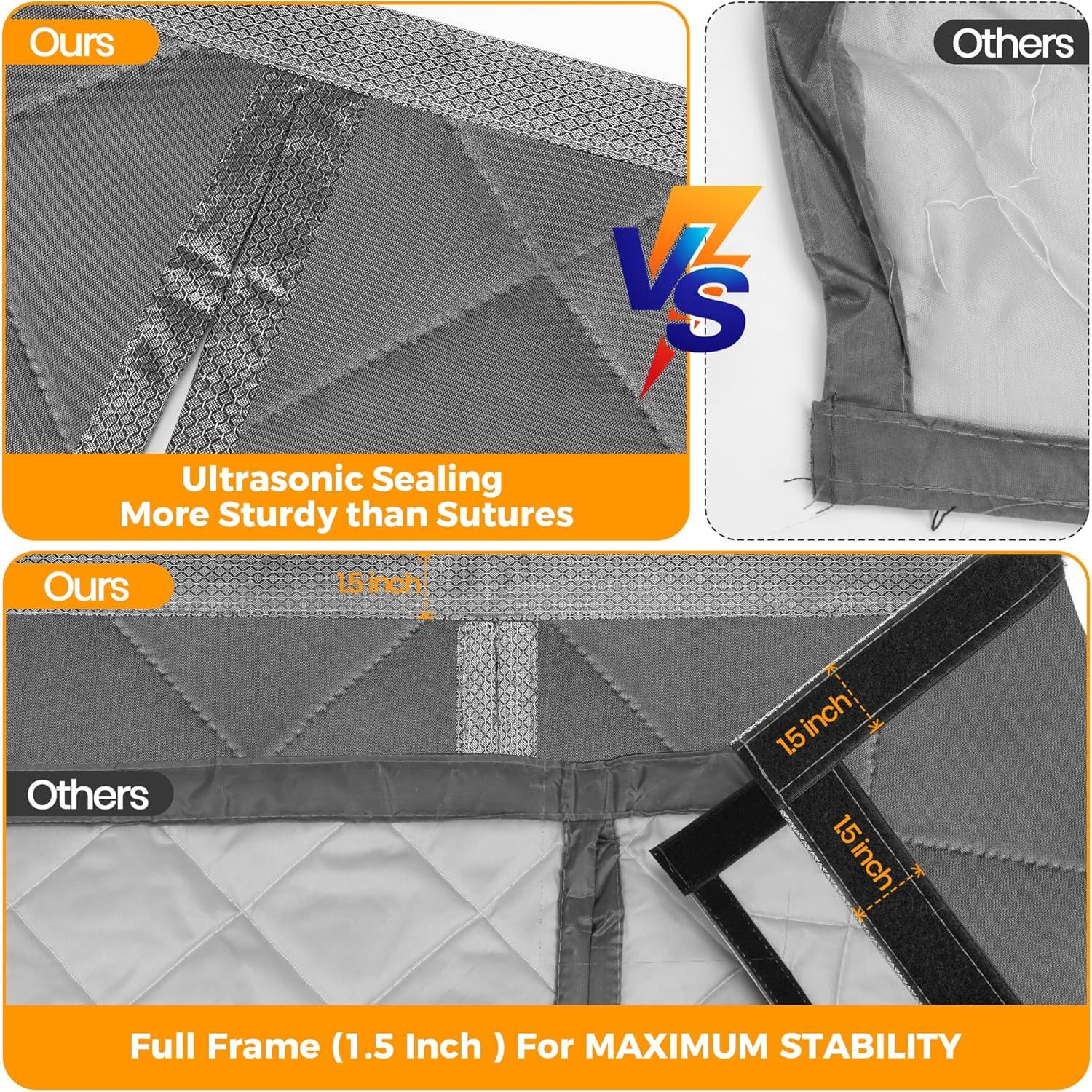 Cortina Aislante Térmica Magnética NABOWAN 81.3x203.2 cm Gris