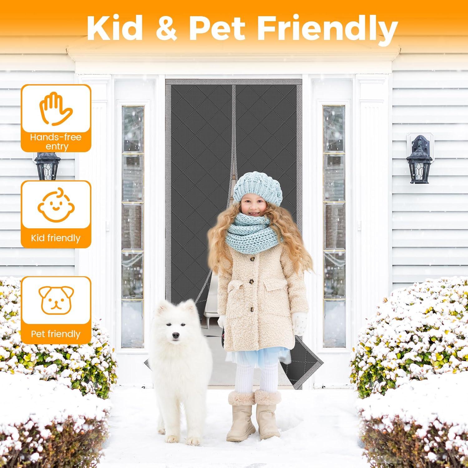 Cortina Aislante Térmica Magnética NABOWAN 81.3x203.2 cm Gris