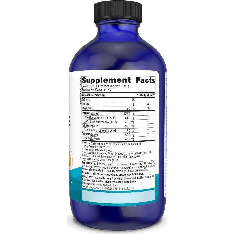 Omega Completo Nordic Naturals 8 oz Limón - 1270 mg Omega-3