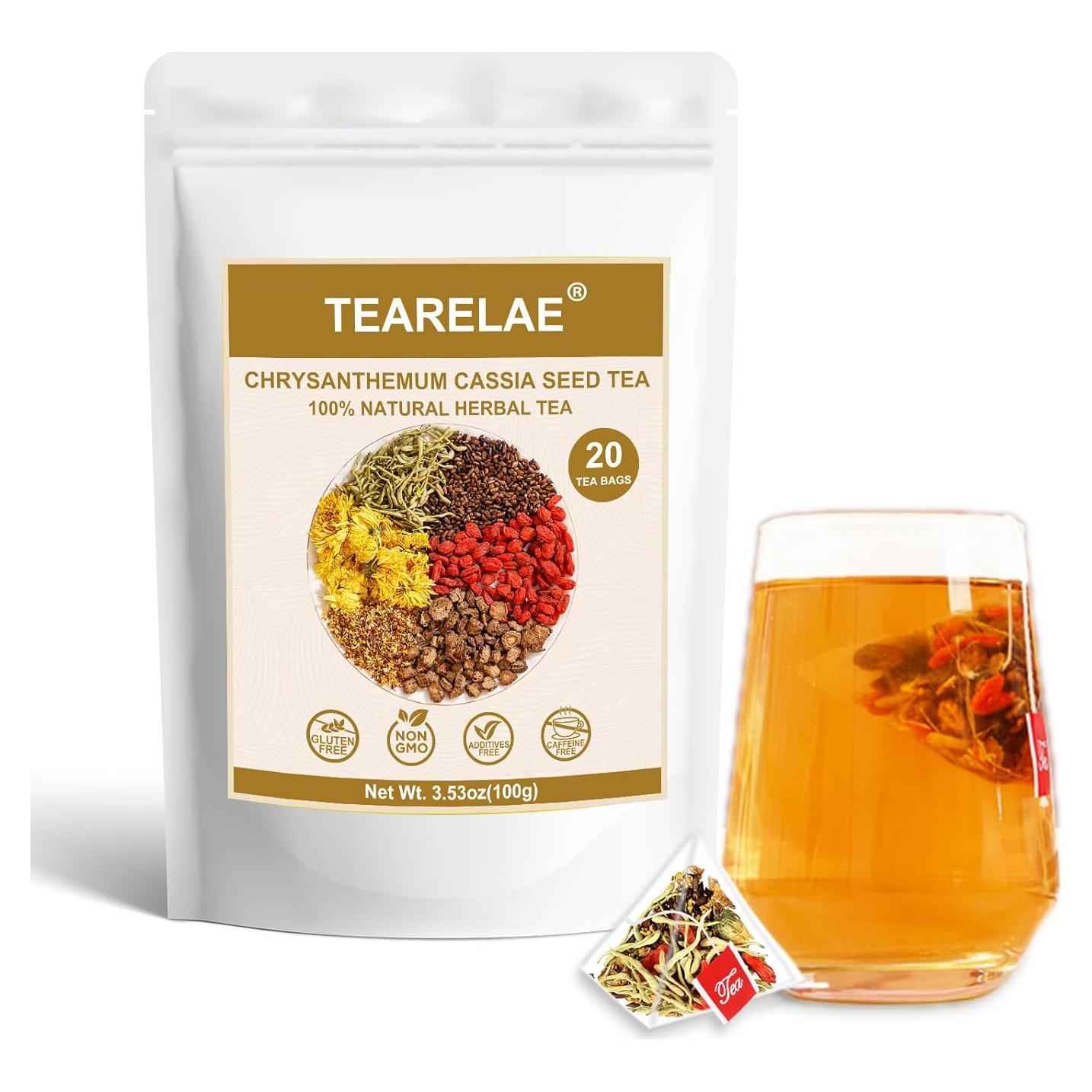 Té Herbal de Semilla de Crisántemo Cassia TEARELAE - 20 Bolsitas