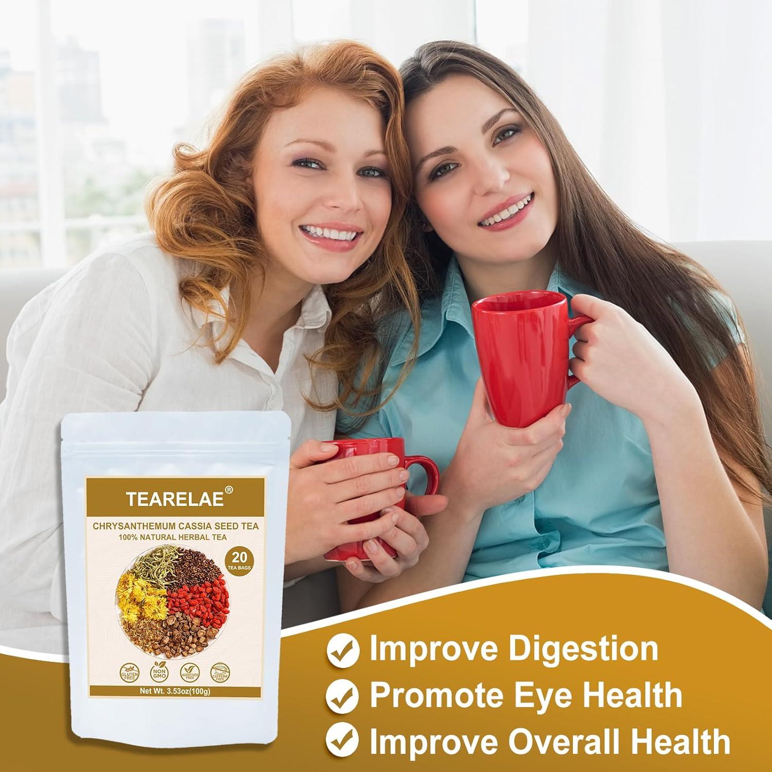 Té Herbal de Semilla de Crisántemo Cassia TEARELAE - 20 Bolsitas