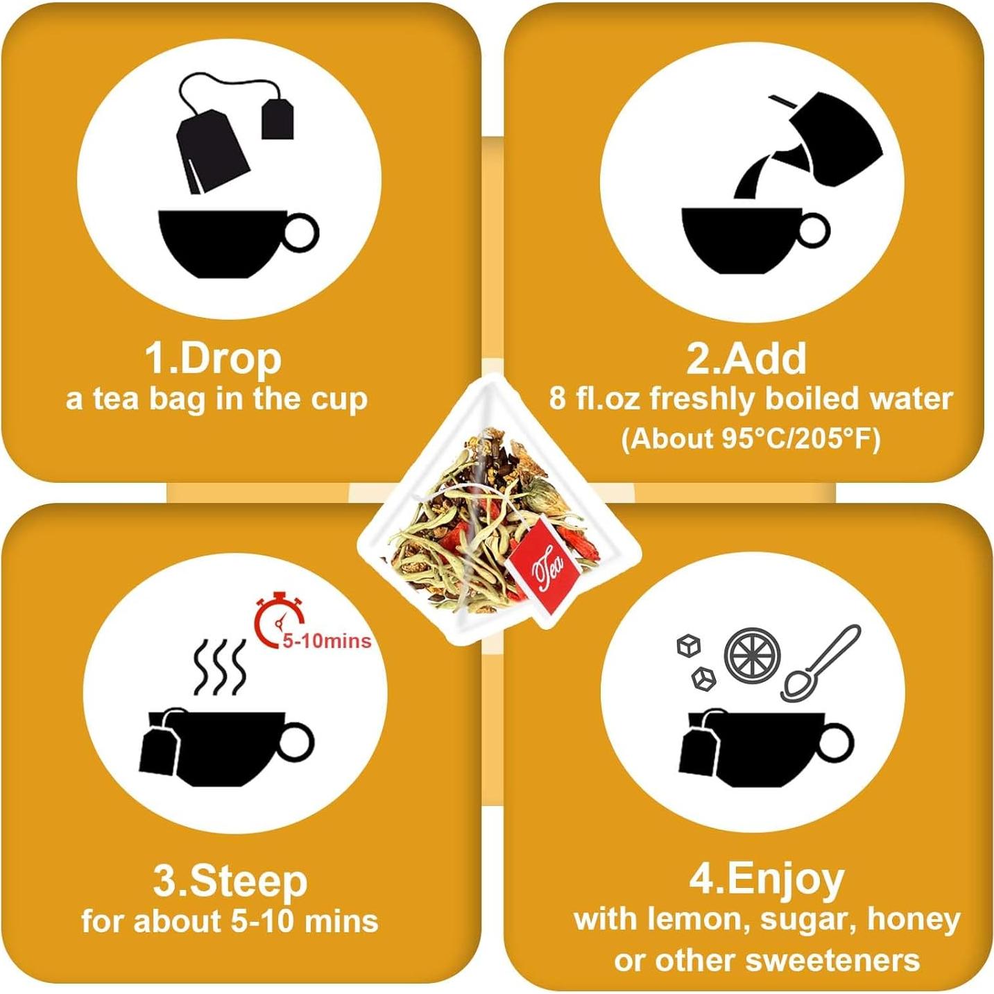 Té Herbal de Semilla de Crisántemo Cassia TEARELAE - 20 Bolsitas