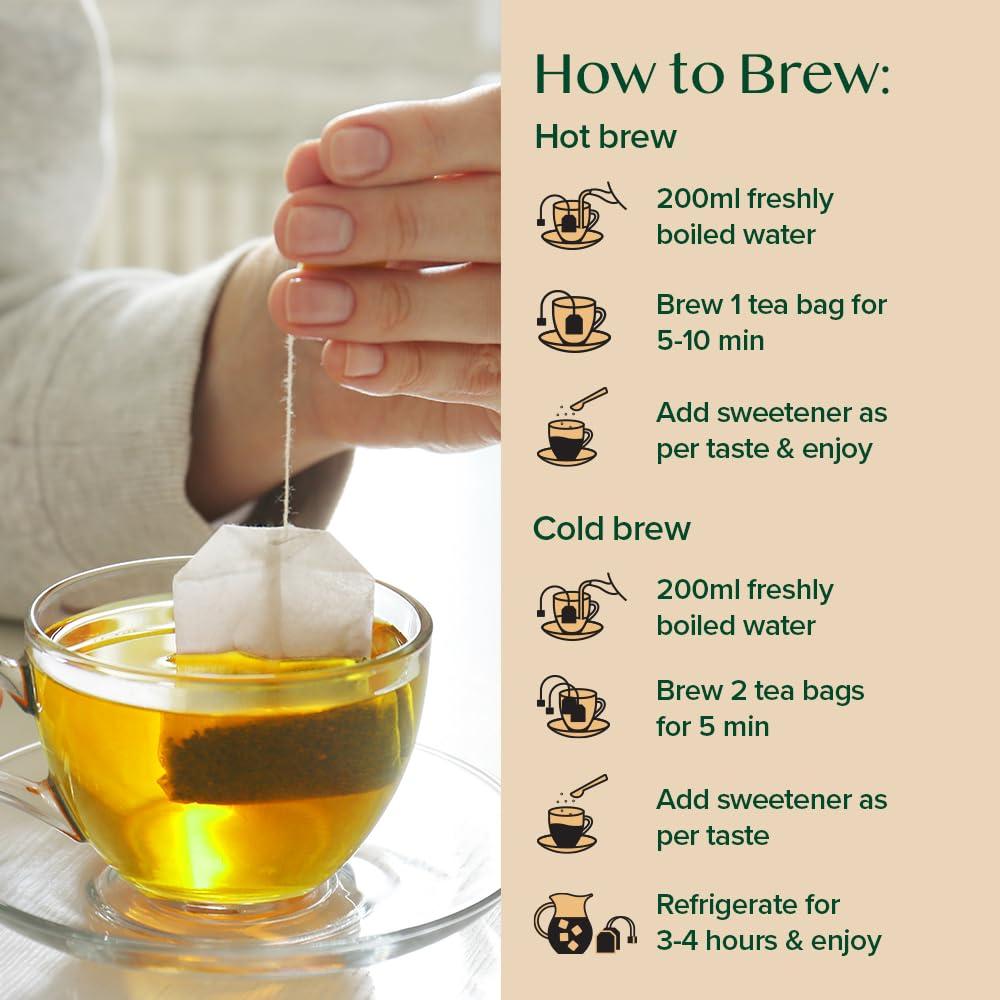 Bolsitas de Té de Jengibre VAHDAM 100 Unidades Ecológicas