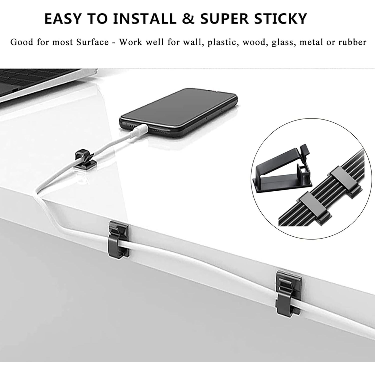 Kit de Gestión de Cables N NOROCME 192 Piezas Organizador