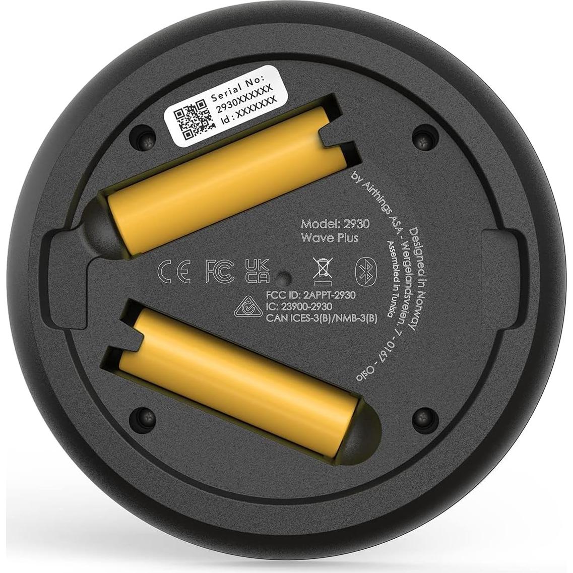 Monitor de Calidad del Aire Airthings Wave Plus - Edición Limitada Negra