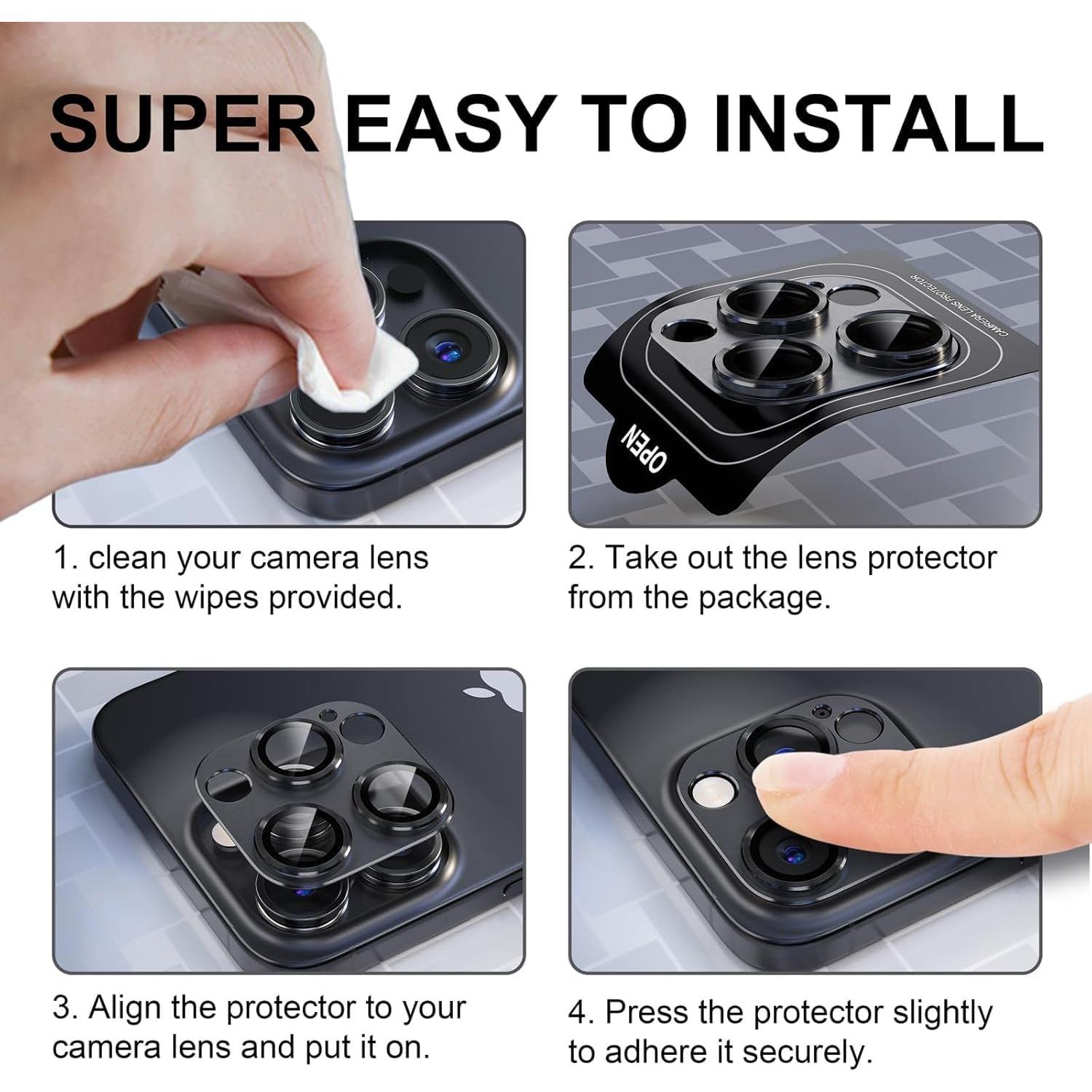 Protector de Lente de Cámara CADYFWYV para iPhone 16 Pro/Pro Max