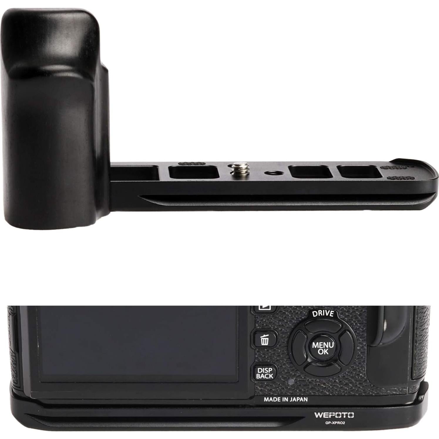 Placa de Liberación Rápida WEPOTO para Fujifilm X-PRO2 - Ébano y Aluminio