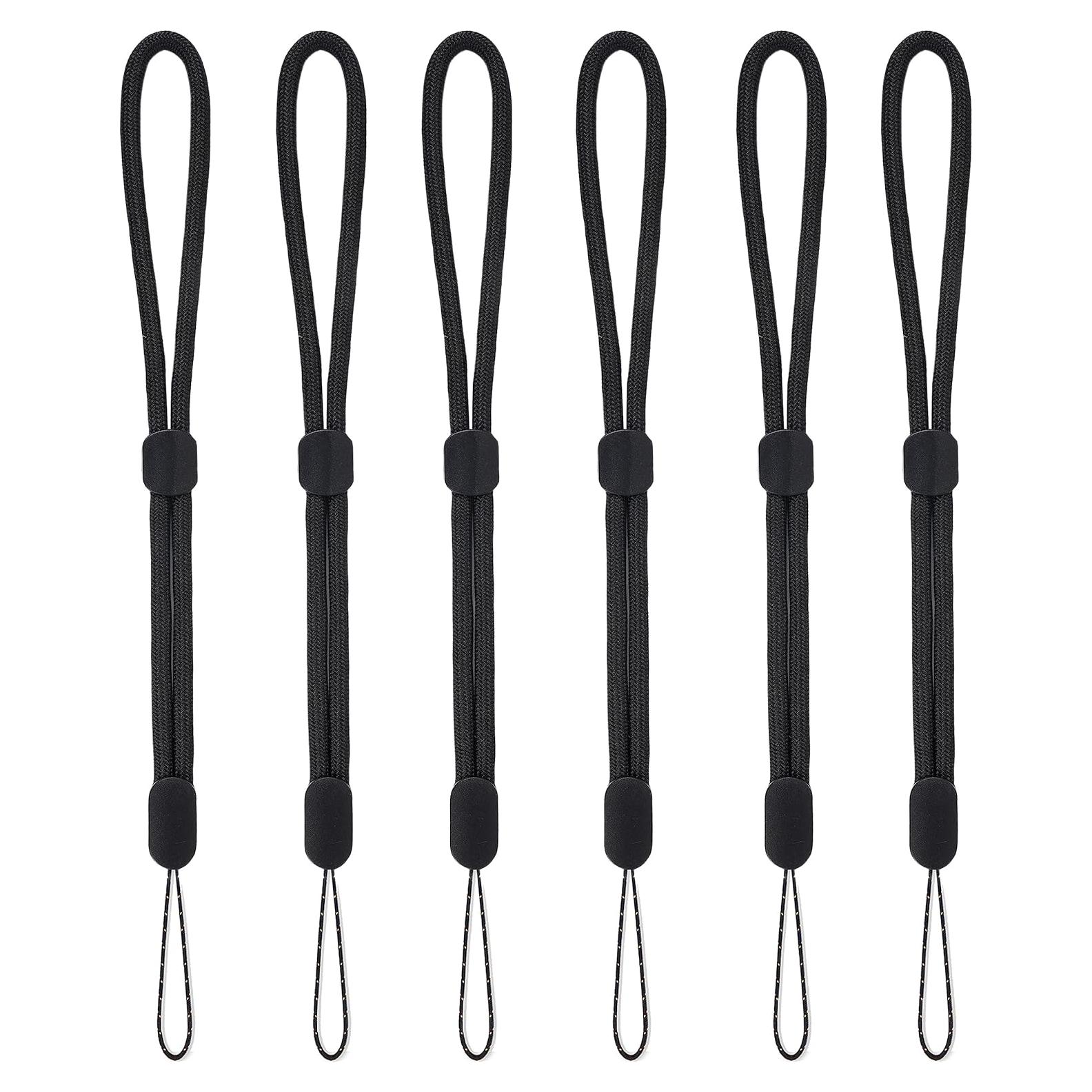 Cintas de Muñeca Ajustables YOUOWO 6 Pcs Negras 22.5 cm