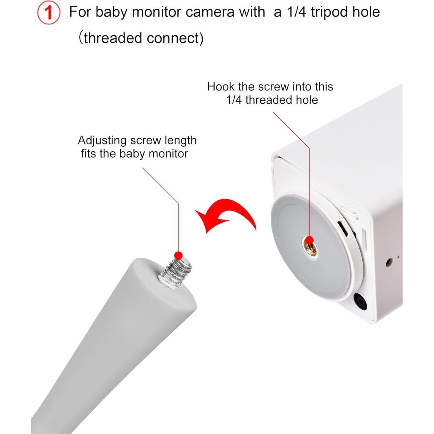 Soporte Universal para Cámara de Monitor de Bebé iTODOS Blanco