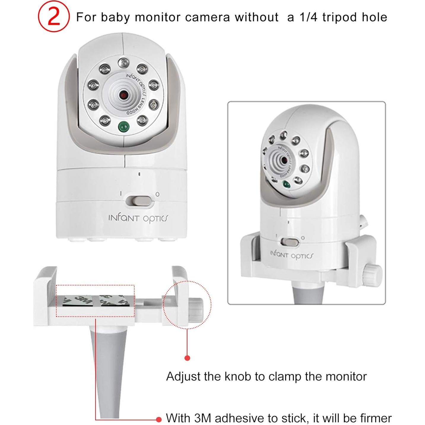 Soporte Universal para Cámara de Monitor de Bebé iTODOS Blanco