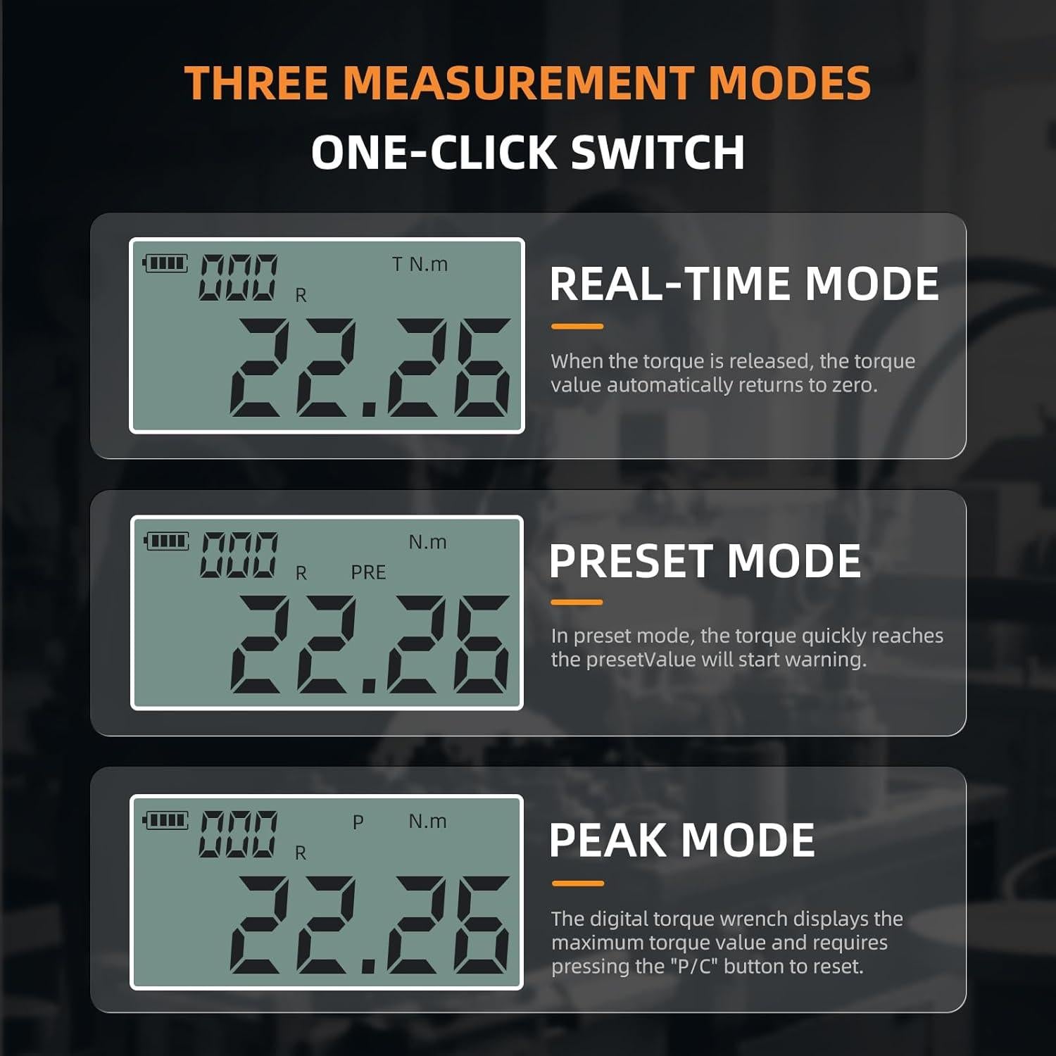 Llave de Torque Digital AICEYI 1/4" 10 Nm Precisión ±2%