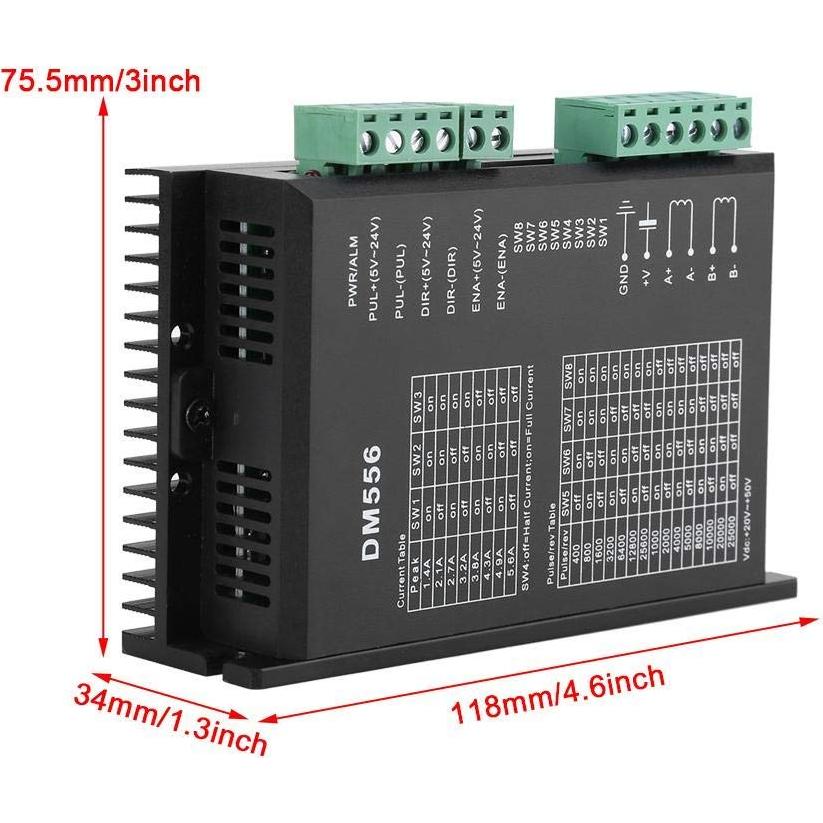 Controlador de Motor Paso a Paso Digital Zeelo DM556 20-50V 5.6A