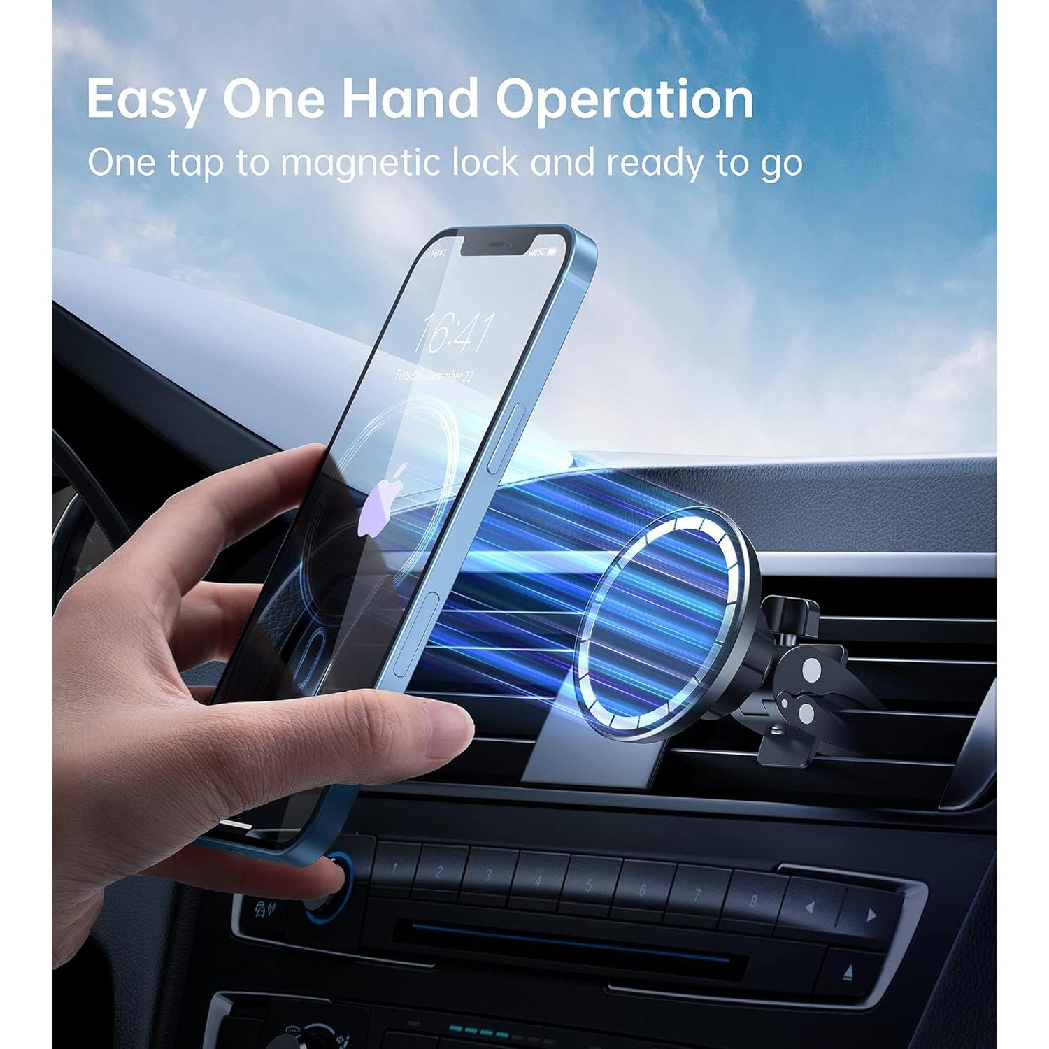 Soporte Magnético para Auto XooFly, iPhone 16-12, Ajustable