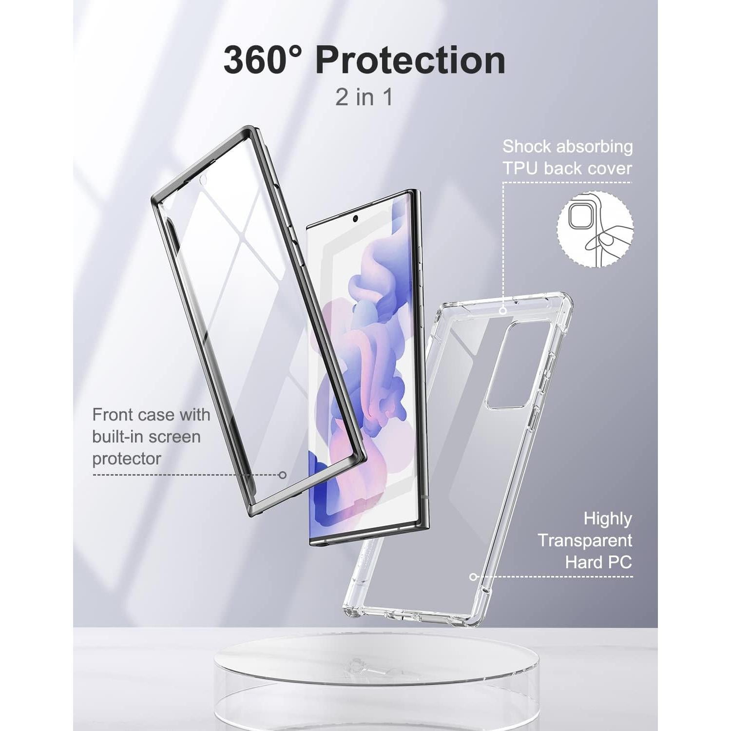 Funda Transparente SURITCH para Samsung Galaxy S22 Ultra 6.8"