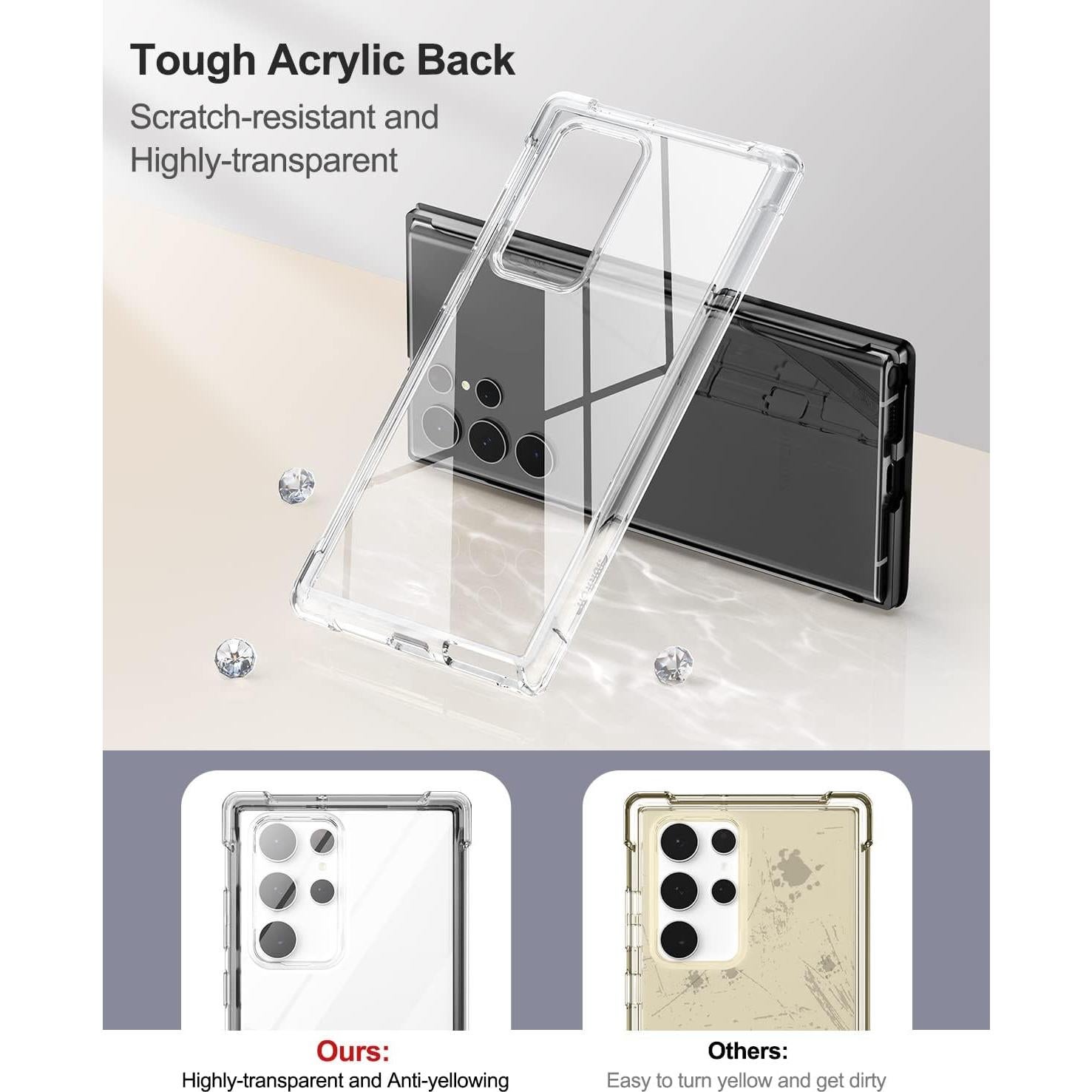 Funda Transparente SURITCH para Samsung Galaxy S22 Ultra 6.8"