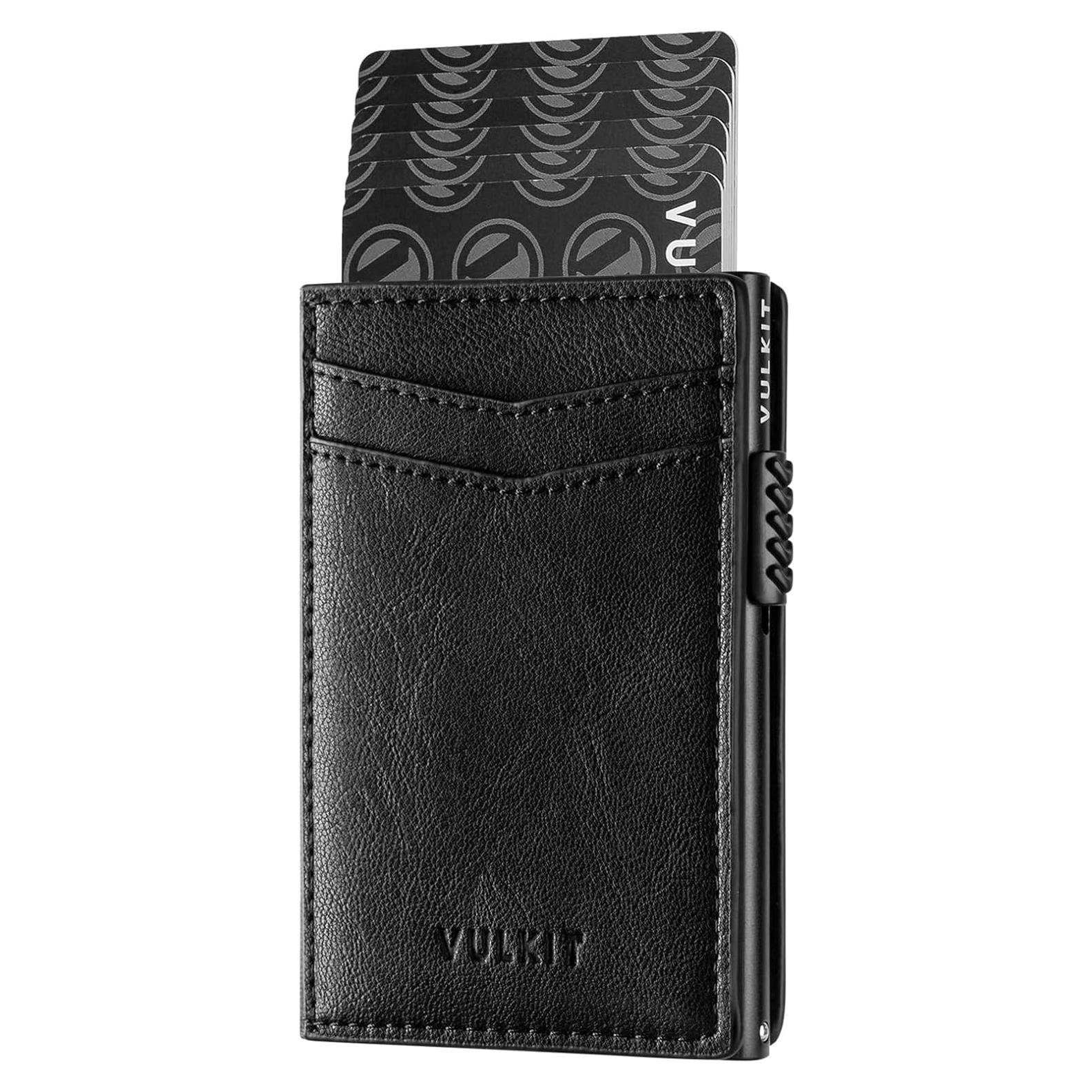 Billetera Slim VULKIT para Hombre con Bloqueo RFID - Capacidad 11 Tarjetas