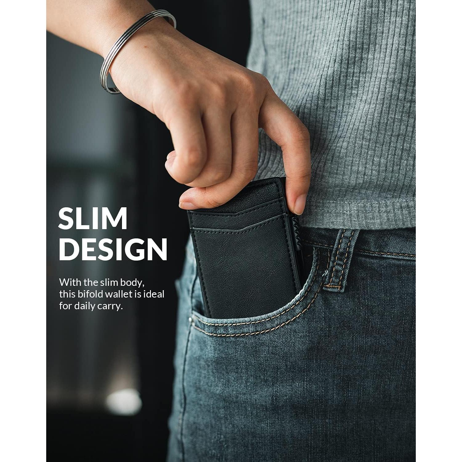 Billetera Slim VULKIT para Hombre con Bloqueo RFID - Capacidad 11 Tarjetas