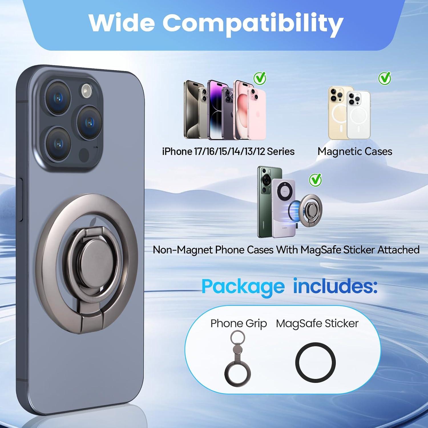 Soporte Magnético para Teléfono GZ LW, Agarre Largo, Compatible iPhone 12-17