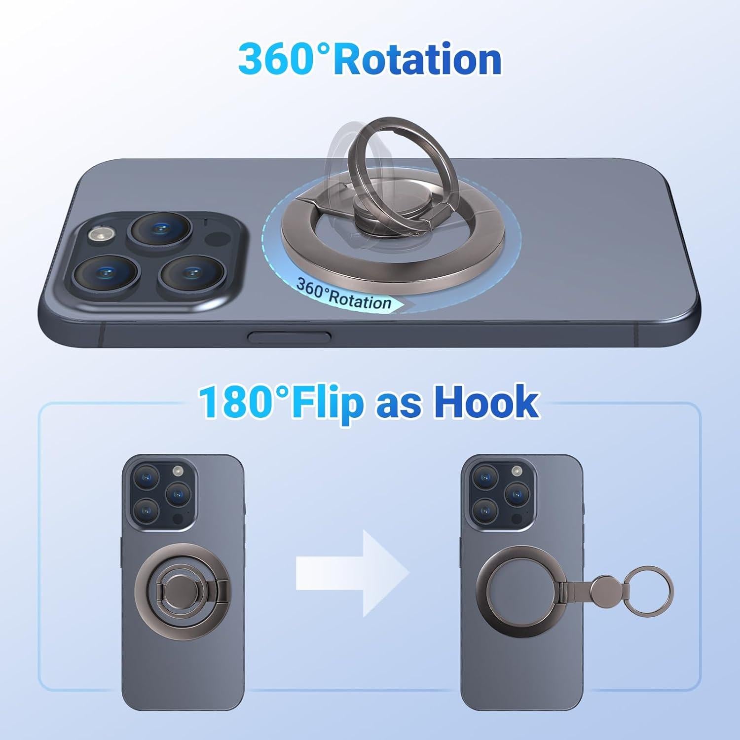 Soporte Magnético para Teléfono GZ LW, Agarre Largo, Compatible iPhone 12-17