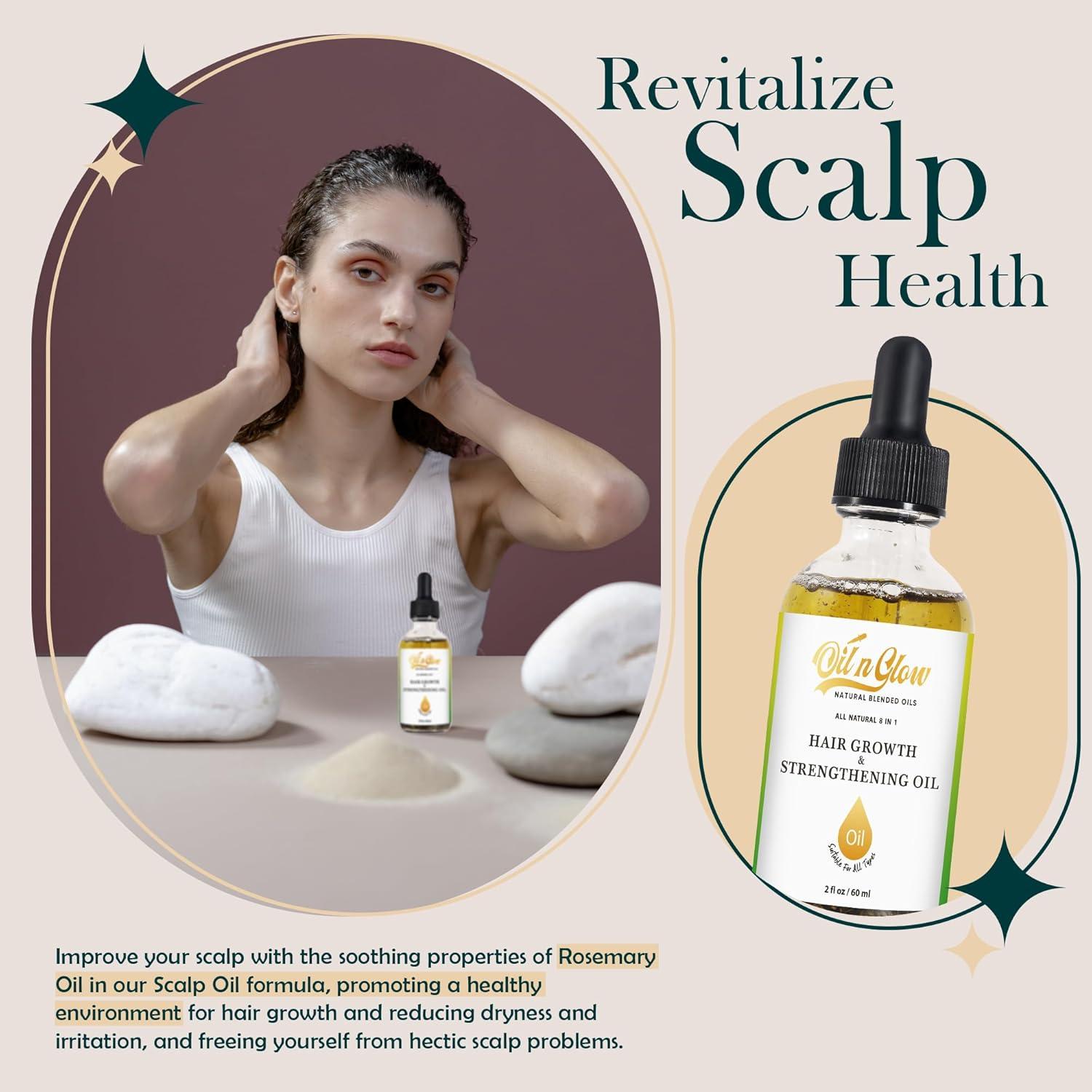 Suero de Crecimiento Capilar Natural OilnGlow 60 ml 8 en 1