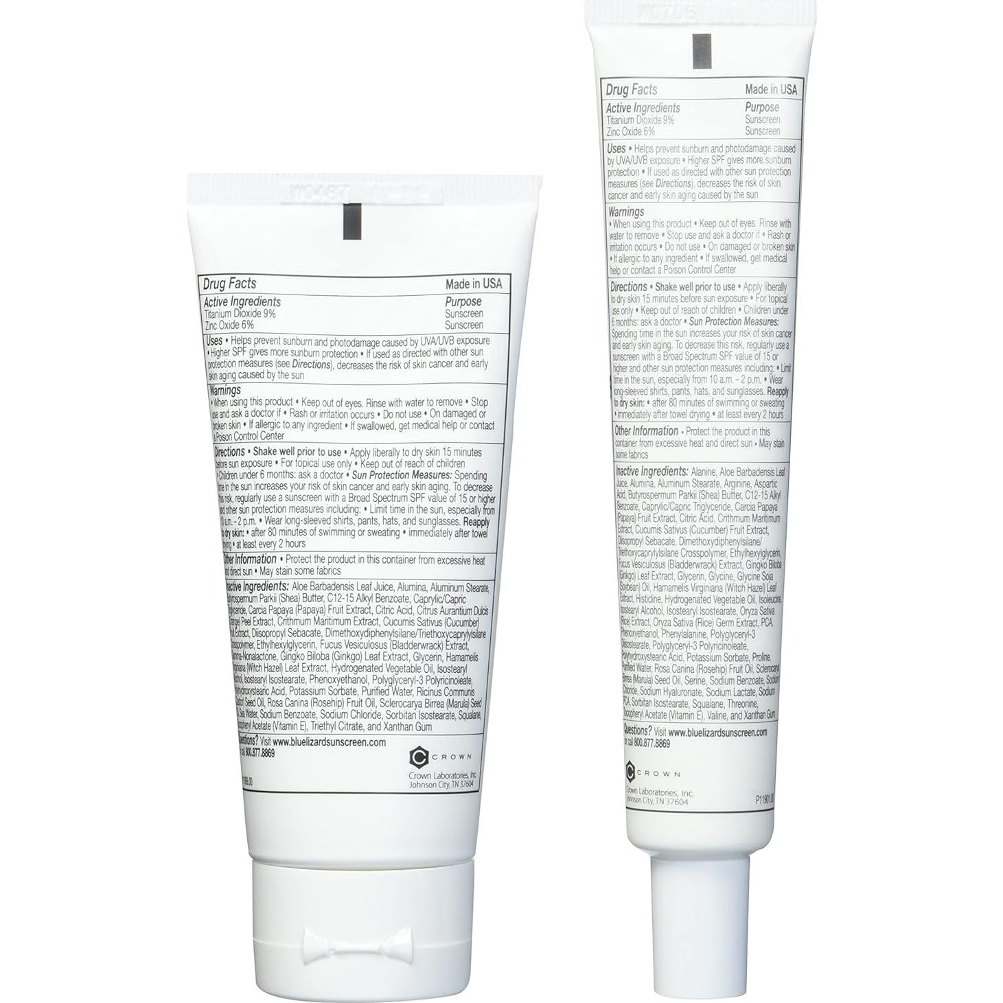 Protector Solar Mineral Blue Lizard SPF 50 - 3 oz Cuerpo y 1.7 oz Cara