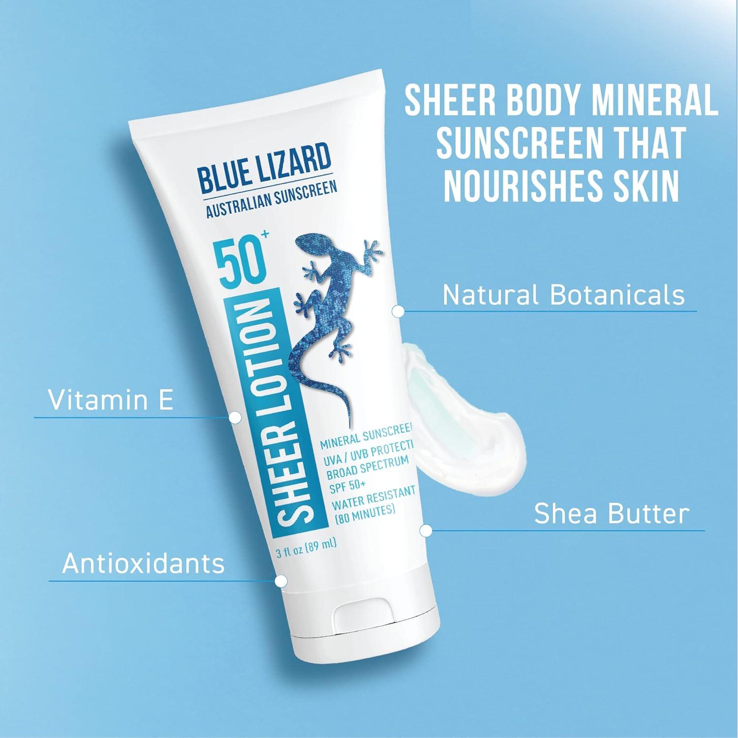 Protector Solar Mineral Blue Lizard SPF 50 - 3 oz Cuerpo y 1.7 oz Cara