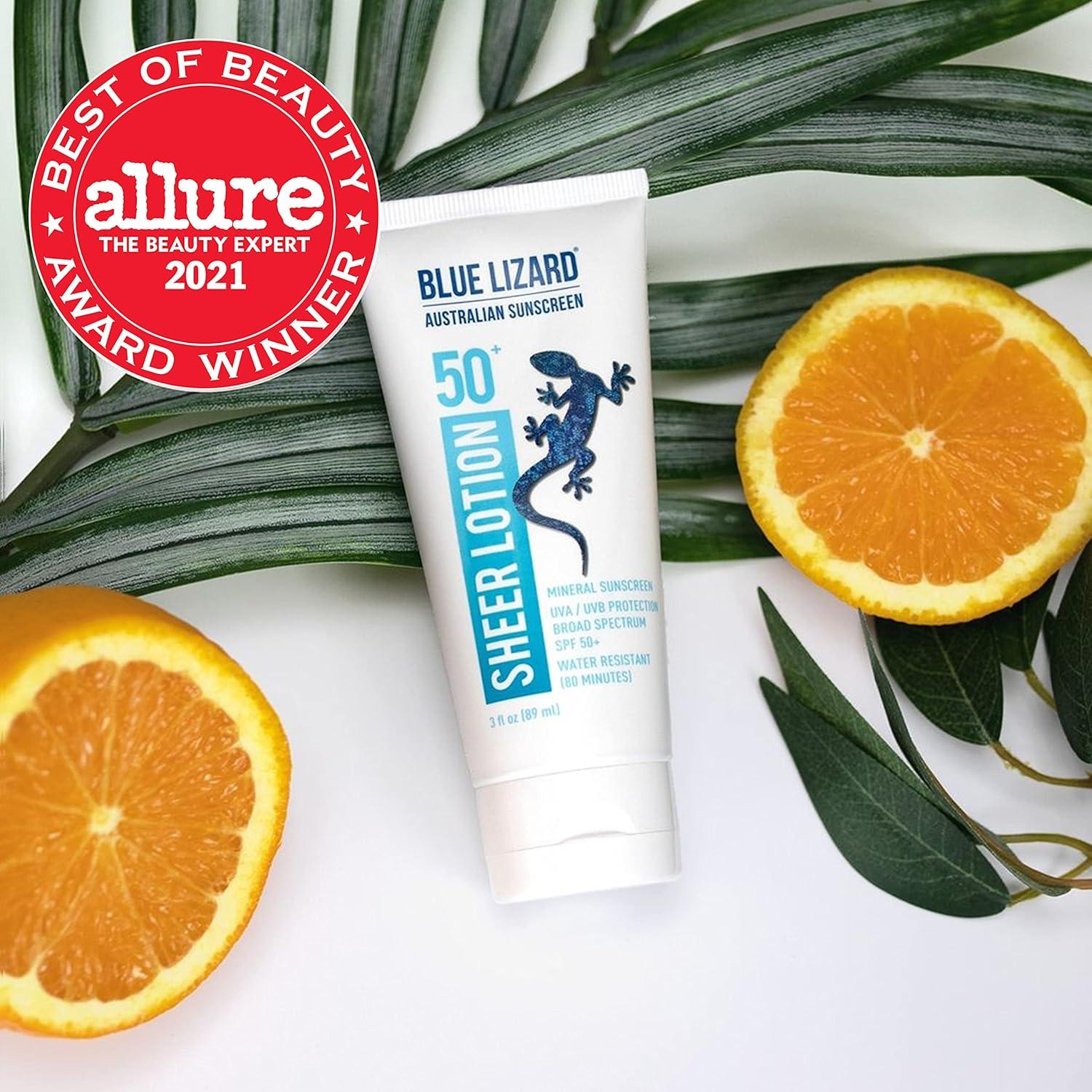 Protector Solar Mineral Blue Lizard SPF 50 - 3 oz Cuerpo y 1.7 oz Cara