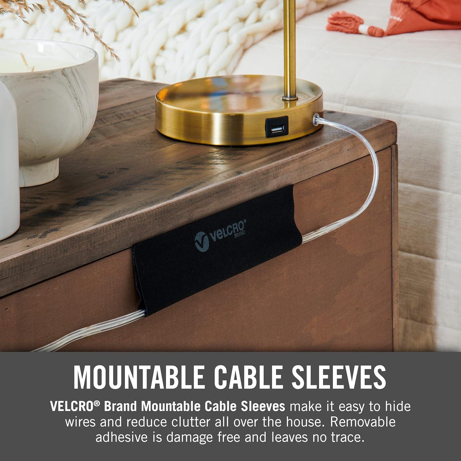 Manga de Cable Montable VELCRO 20,32 cm Negro 2 Piezas